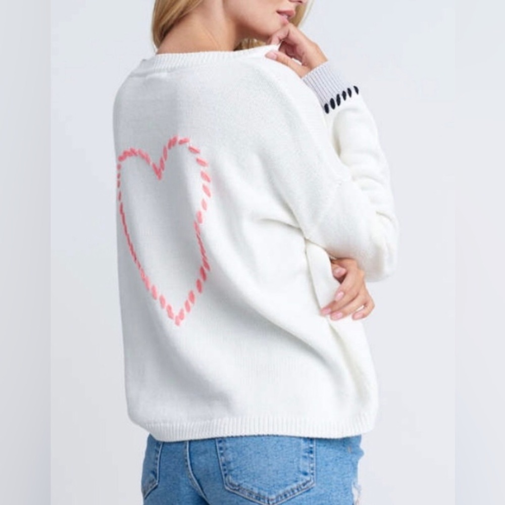 LISA TODD Love Stitch Pullover Sweater size L